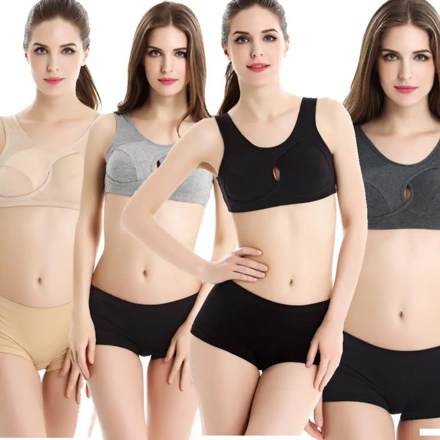 Download Solid Women Push Up Sports Bra Wire Free Running Padded ...