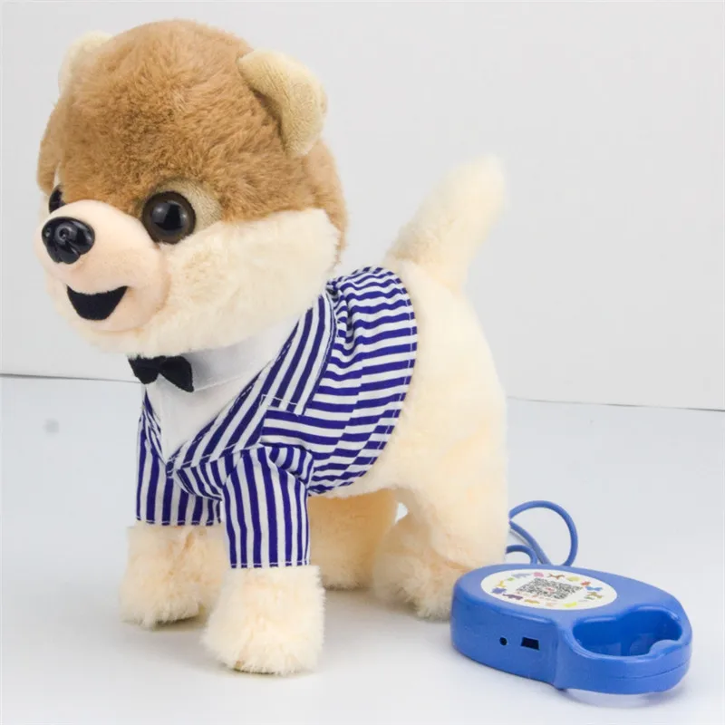 1 шт. электрическая прогулочная собака плюшевая игрушка чучело игрушка электронная музыка собака поводок управления игрушка для детей рождественские подарки