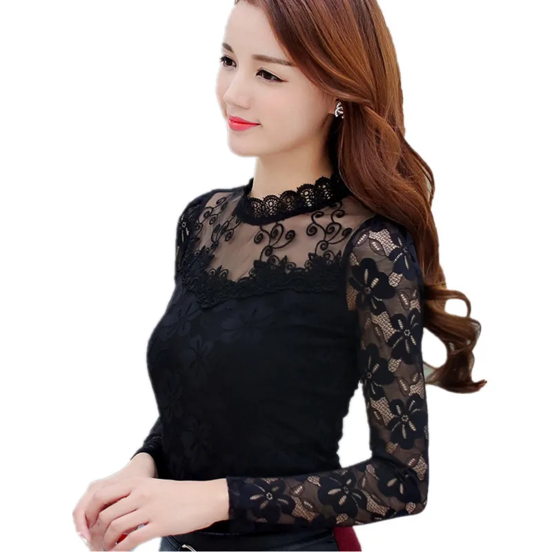 Femininas Blusas 2018 женские блузки весна осень модная сексуальная тонкая рубашка топы