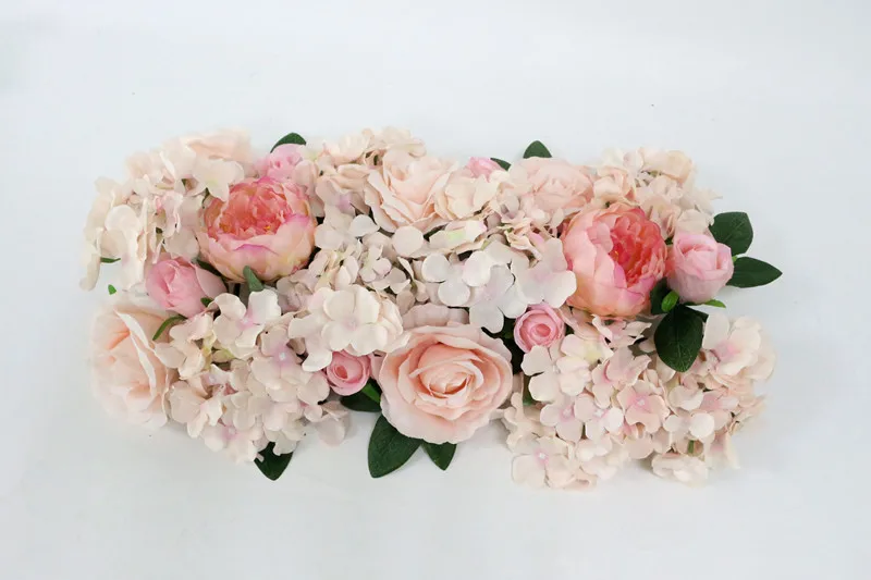 Flone Artificial Road Flower Row Silk Flower Hydrangea Peony Rose Flowers Wedding Arch Road Lead Home Hotel Party DIY Decor  (17)