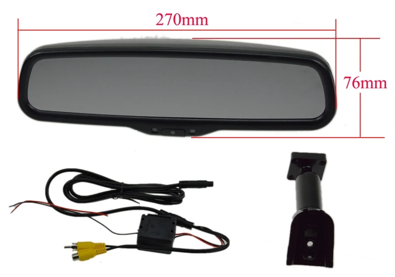 4," TFT lcd Автомобильный кронштейн заднего вида зеркало монитор помощь при парковке с 2 RCA видеоплеером вход