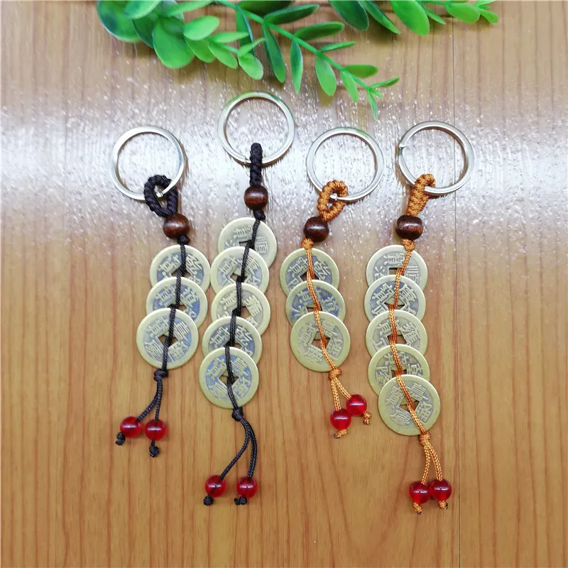 

Promotional Gifts Three Emperors Five Emperors Copper Coins Keychains Safe And Lucky Transshipment Ornament Free Shipping
