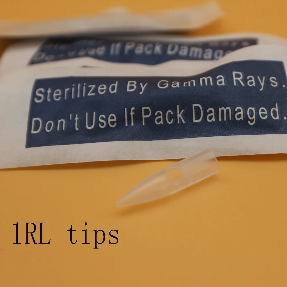 100Pcs 1RL Tattoo Caps Permanent Makeup Tattoo Needle Tips For BioTouch Drangon/Mosaic/Merlin Eyebrow Lip Machine
