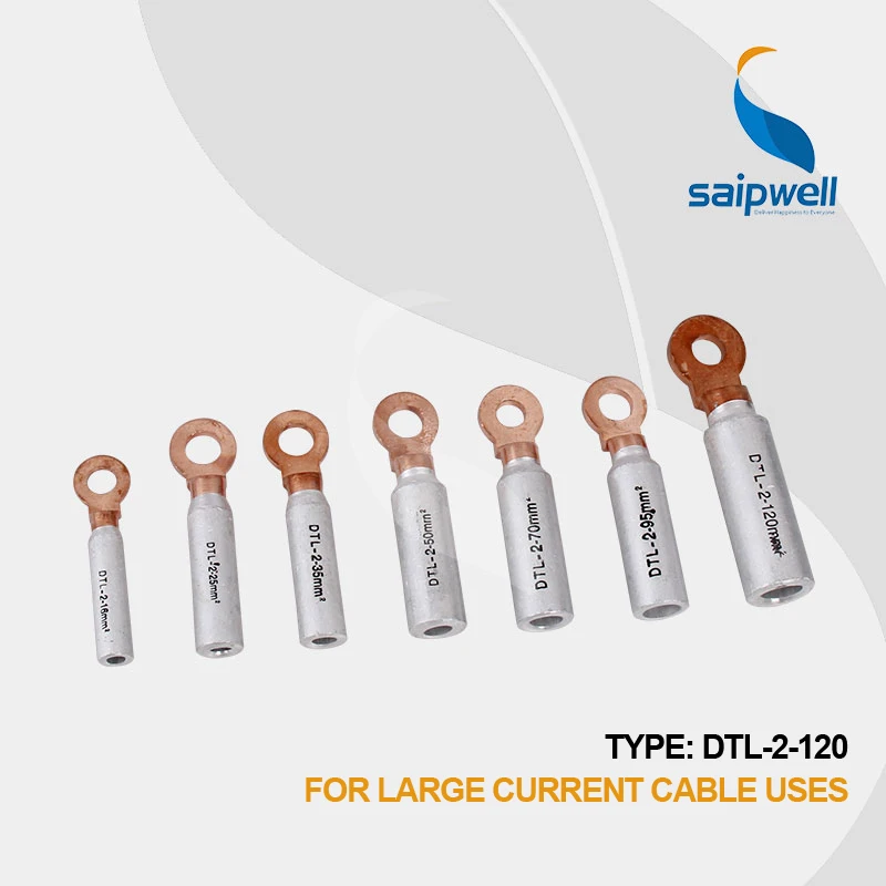 

Saipwell 120mm2 DTL-2-120 10PCS/Lot wire terminal connector for generator and high voltage cable wire crimping pin terminals