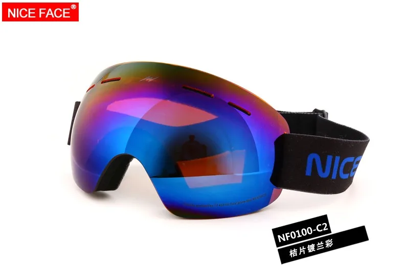 Распродажа новые лыжные очки многоцветные/двойные линзы УФ-Защита Анти-туман зимние лыжные очки