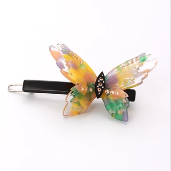 

New Fashion Women Hairclips Butterfly and Rhinestone Hairclip Sweet Barrettes Graceful Hair Accessories Hair Pins Headwear