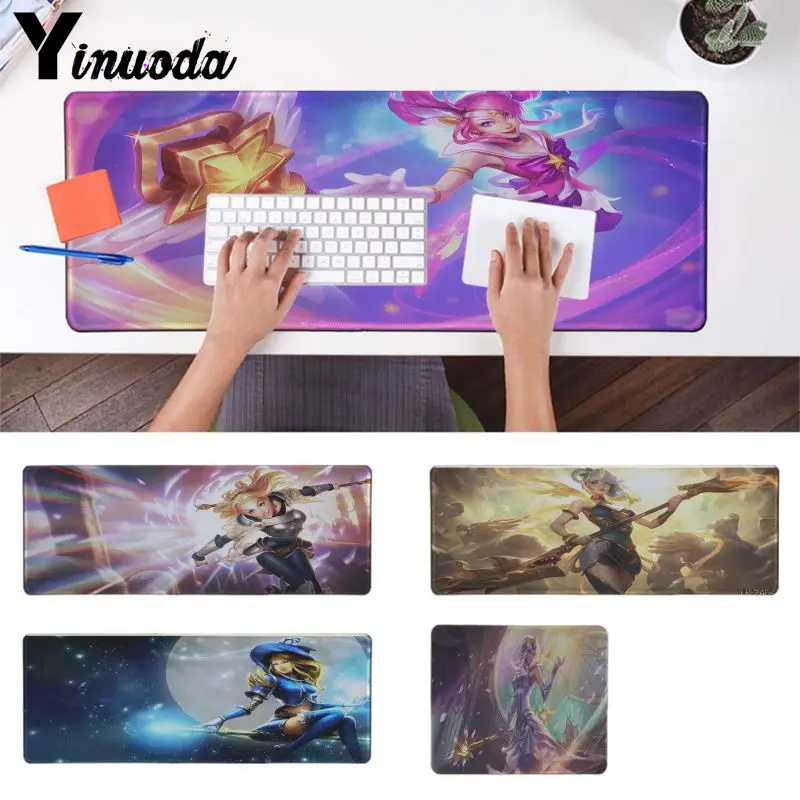 Yinuoda Simple Design LoL Star Guardian Lux Customized laptop Gaming mouse pad Rubber PC Computer Gamer Gaming mouse pad