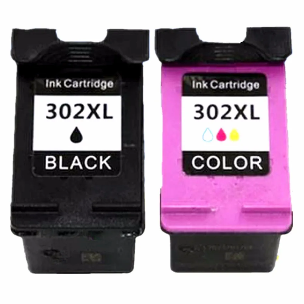 1 set 2 Pack Ink Cartridges For HP 302 XL HP302 HP302XL 302XL Deskjet F2438 F4288