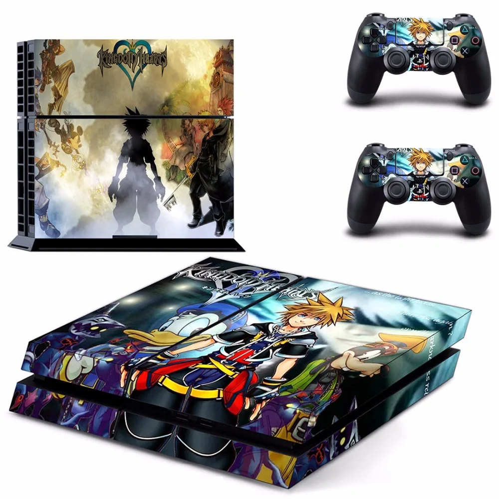 Виниловая наклейка с рисунком Kingdom Hearts PS4 для консоли и контроллера Sony playstation