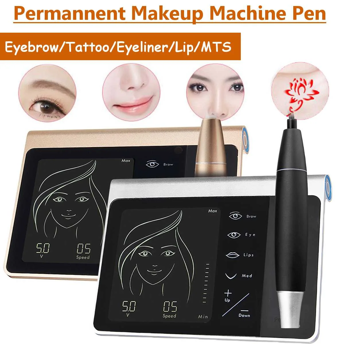 

Professional Touch Screen Rechargeable Battery Permanent makeup Machine Kit For Eyebrow Lip Eyeliner Machine