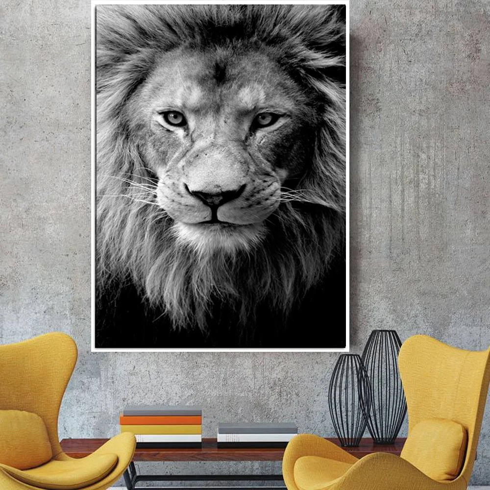 

1pcs Animal Lion HD Canvas Print Painting Home Decor Wall Pictures Frame Wall Art