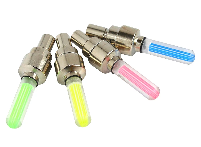 Cheap 2 Pcs Bike Light Mountain Road Bicycle Tyre Tire Valve Caps Lights MTB Spokes LED Wheel Cycling Bicycle Accessories Light 1