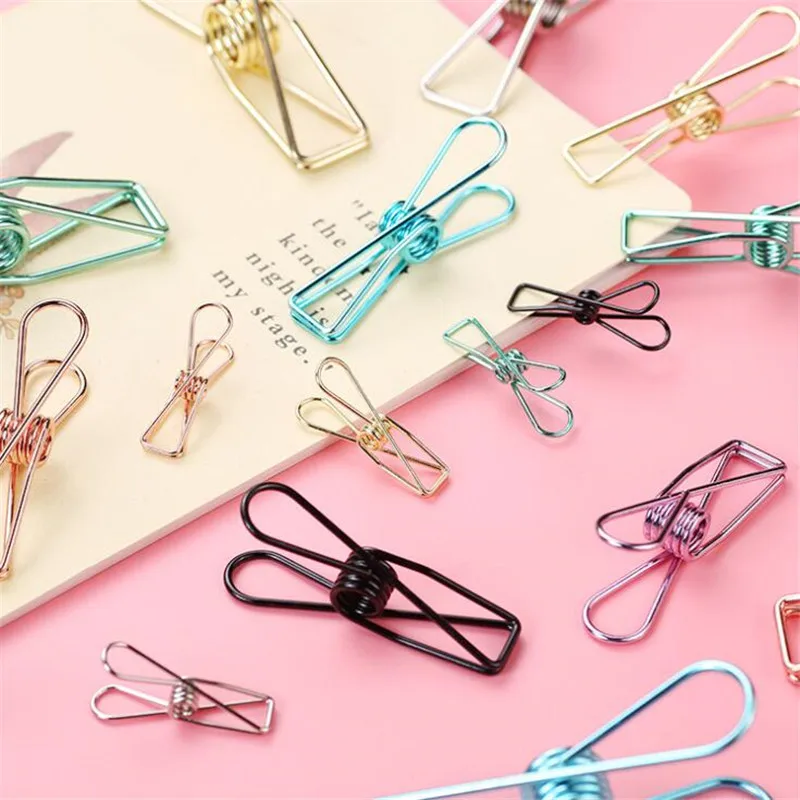 

5pcs/lot Cute Fish Clip Hollow Out Metal Binder Clips Notes Letter Paper Clip Office Supplies