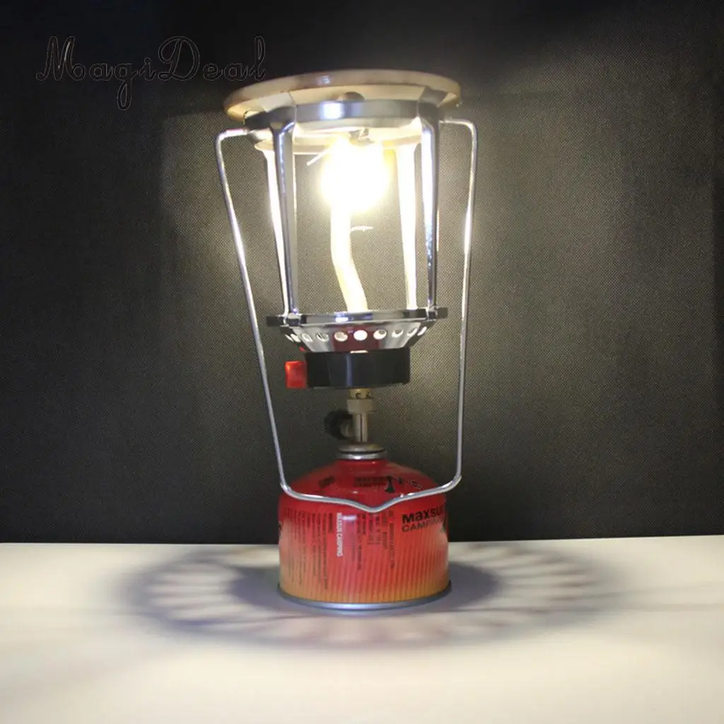 Mini Outdoor Portable Outdoor Camping Light Butane Gas Lantern Propane Bottle Flat Tank Lamp Light