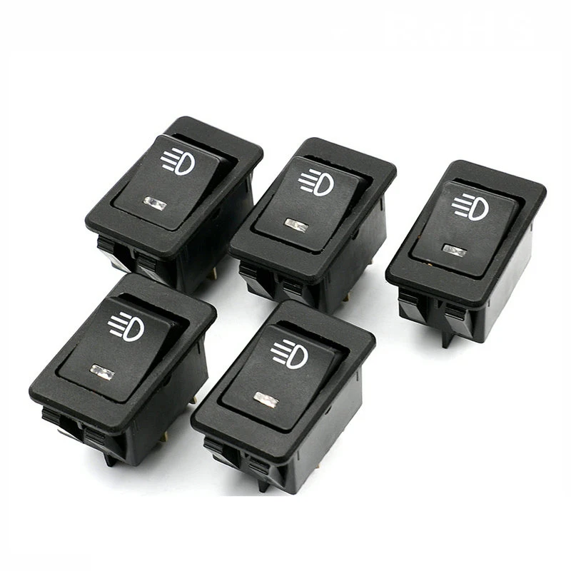 DHL 50 PCS 12v 4 Pin Off On LED Momentary Din Rail Mounted Toggle