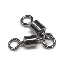 Minfishing 100 шт. двойная Пряжка MS Вертлюги шарикоподшипник поворотный с твердыми кольцами Rolling поворотный Разъем для рыбалки