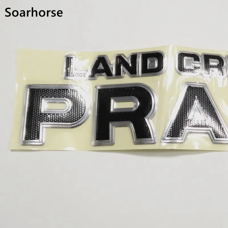 

Soarhorse 3D Lettering Car Emblem Badge Logo Sticker For Toyota Land Cruiser Prado Rear Trunk Boot Spare Tire Decal