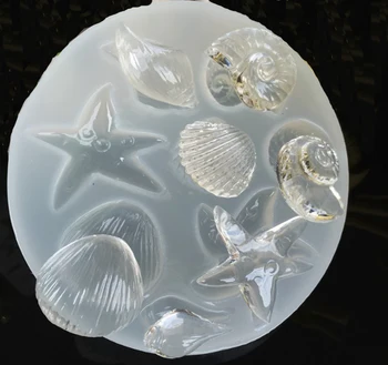 

1pcs New Shells Conch Snail Starfish Liquid silicone mold DIY resin jewelry pendant lanugo mold resin molds for jewelry