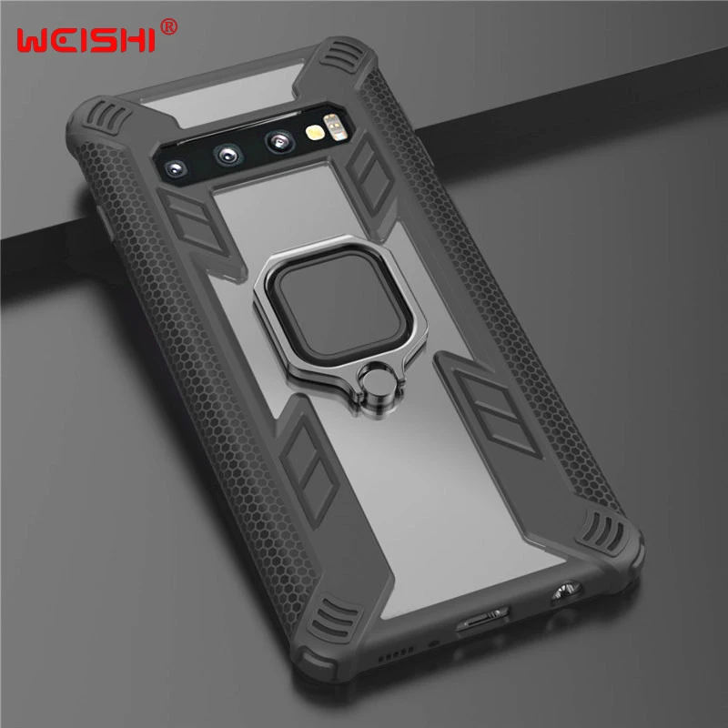 

Soft Silicon + PC Hard Armor Anti-knock Back Cover Cases For Huawei Y6 Pro ( Enjoy 5 ) Case