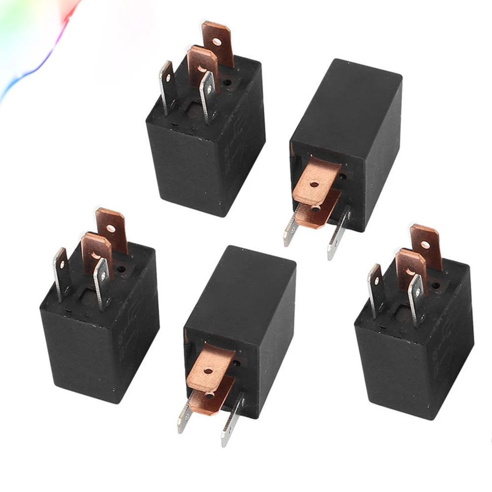 1 шт. DC 12 В 24 В 40A Номинальный ток 1NO 1NC SPDT 4/5 контакты Автомобильная сигнализация реле