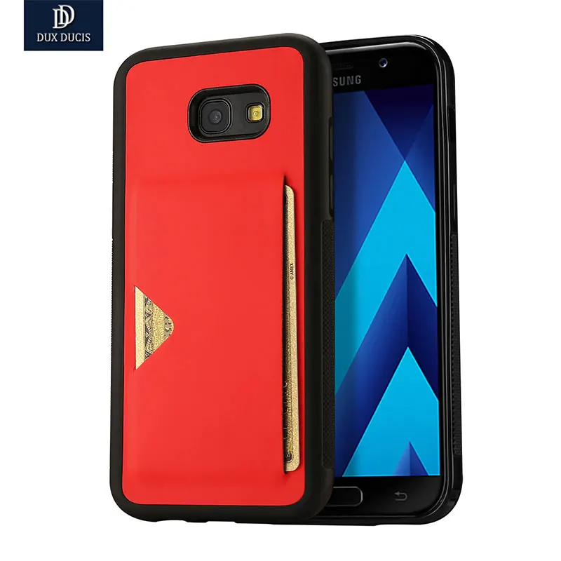 DUX DUCIS PC PU Case For Samsung Galaxy A5 2017 Card Holder Back Cover For Samsung