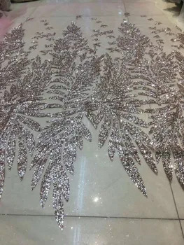 

5yard/lot african glitter lace fabric Sophia-11.403 embroidered tulle lace with glued glitter for party dress