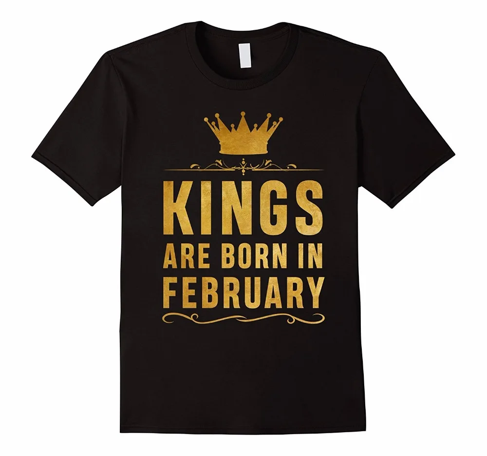 Retro Shirts Short Kings Are Born In February Birthday T Shirt for ...