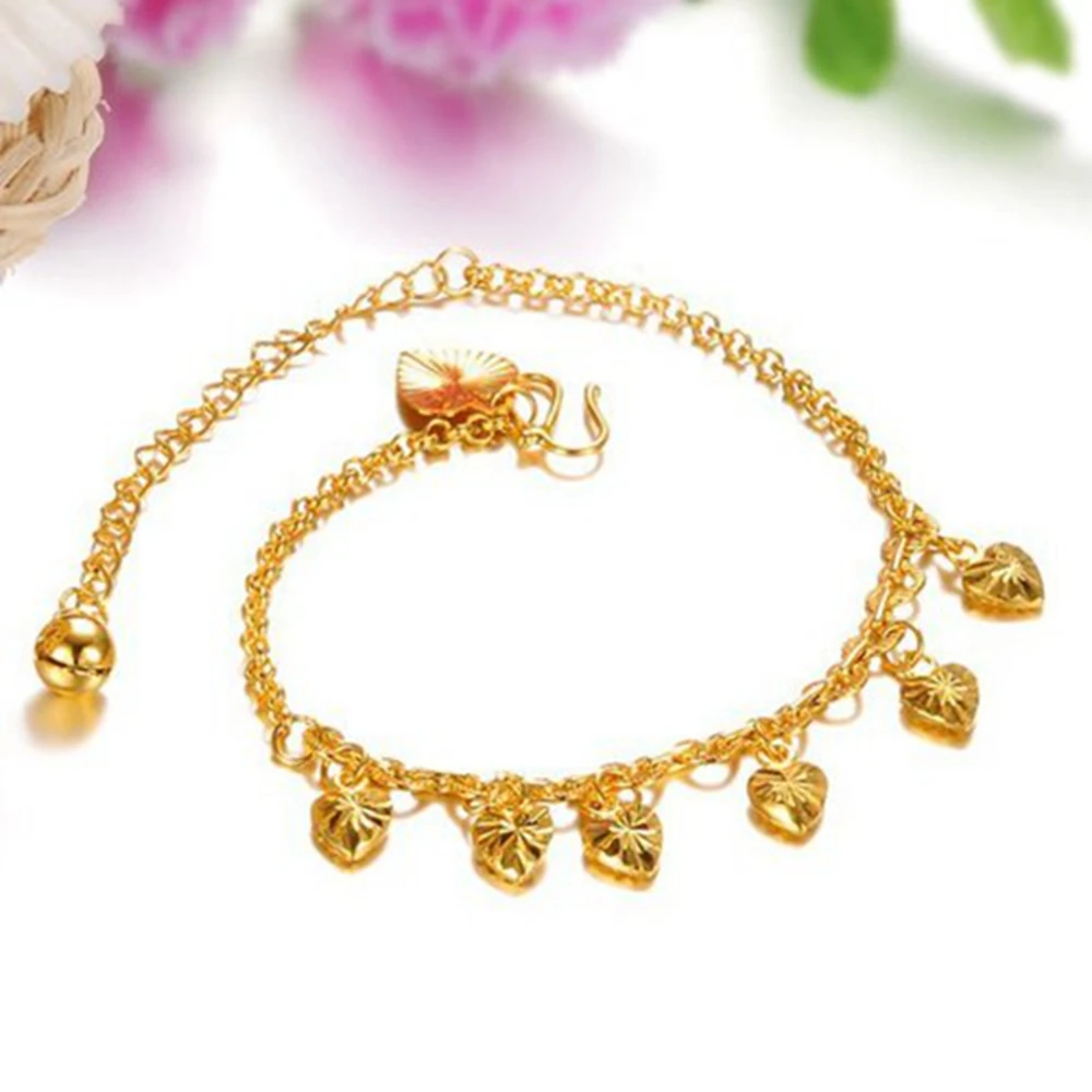 Panjang Gelang Kaki Emas Kuning Diisi Womens Gelang Kaki Seksi Link Women Anklet Yellow Gold Ankletanklet Women Aliexpress