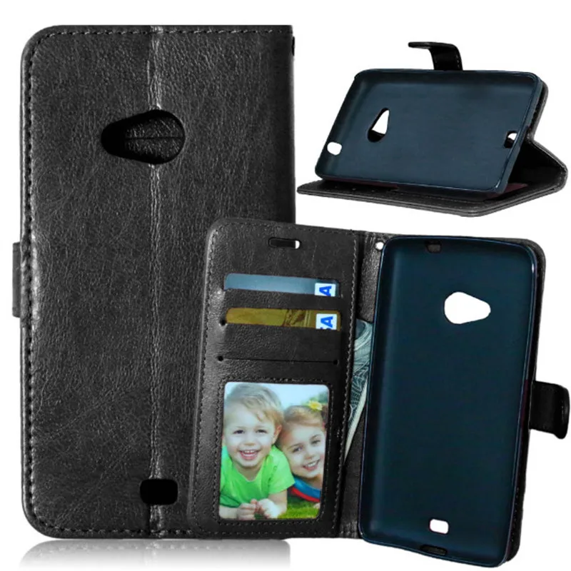 Для Nokia N625 роскошный черный цвет 3 кредитные карты кожаный бумажник флип чехол для телефона Fundas для Nokia Lumia 625 N625 задняя крышка чехол s