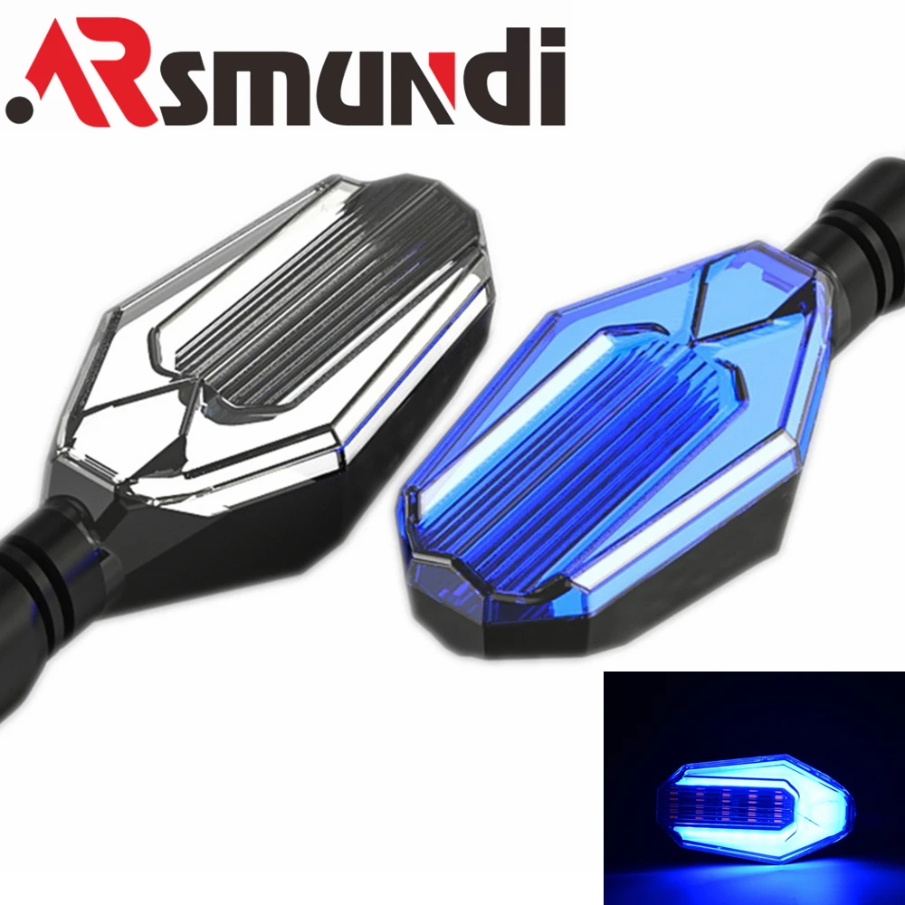 

10MM Universal Motorcycle Waterproof LED Turn Signal Indicators Light Front Rear Blinker Light 12V Flashing Motorbike Lamp Bulb