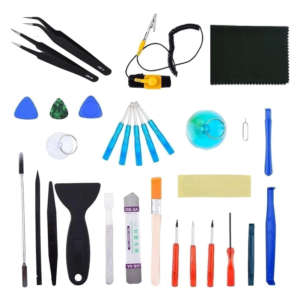 

31pcs Universal Screen Removal Professional Opening Repair Tool Kit Pry Tools Kit and Screwdriver for phone,Tablet and Laptop