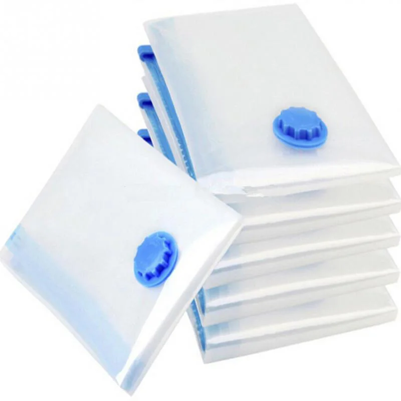 

1PC Home Vacuum Bag Clothes Storage Bag With Valve Transparent Border Foldable Compressed Organizer Space Saving Seal packet