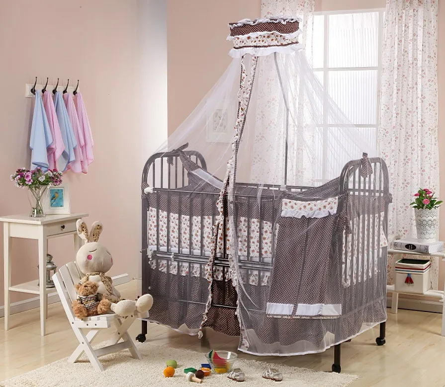 Baby Iron Crib Bed With Luxurious Mosquito Net Fabric Dc 2010 Baby