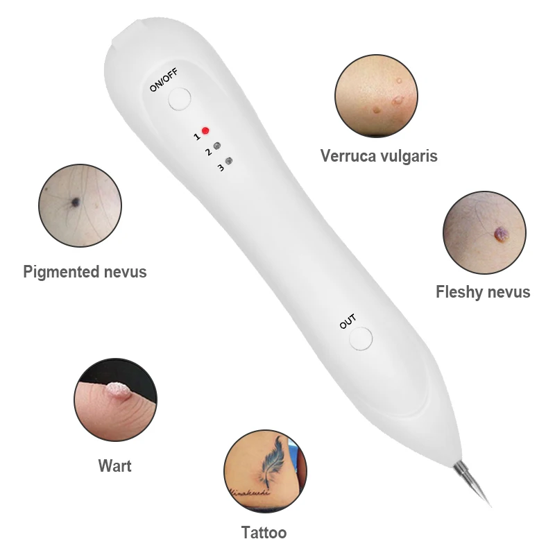 Konmison Laser Freckle Removal Skin Burn Mole Dark Spot Wart Tag Tattoo Pen Beauty Salon Skin Care Sweep Freckle Wart Tag Tattoo