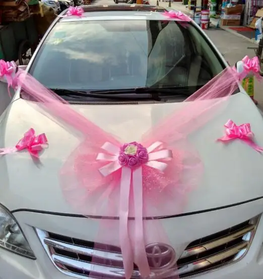 Искусственные цветы Свадебные Автомобильные украшения наборы Шелковые цветы декоративные цветы венки DIY свадебные принадлежности