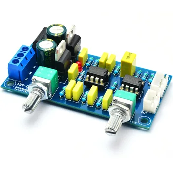 

AC double 12~18V Fever low-pass filter preamp Frozen low-pass filter pre-subwoofer tone HI-FI low-pass circuit finished board