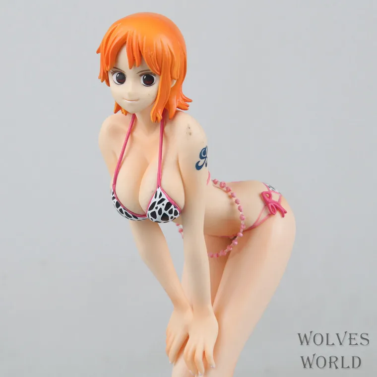 New Arrival Japanese Anime 17cm ONE PIECE Nami Sexy Figure SWIMMING SUIT VER.3 Colors PVC Action ...