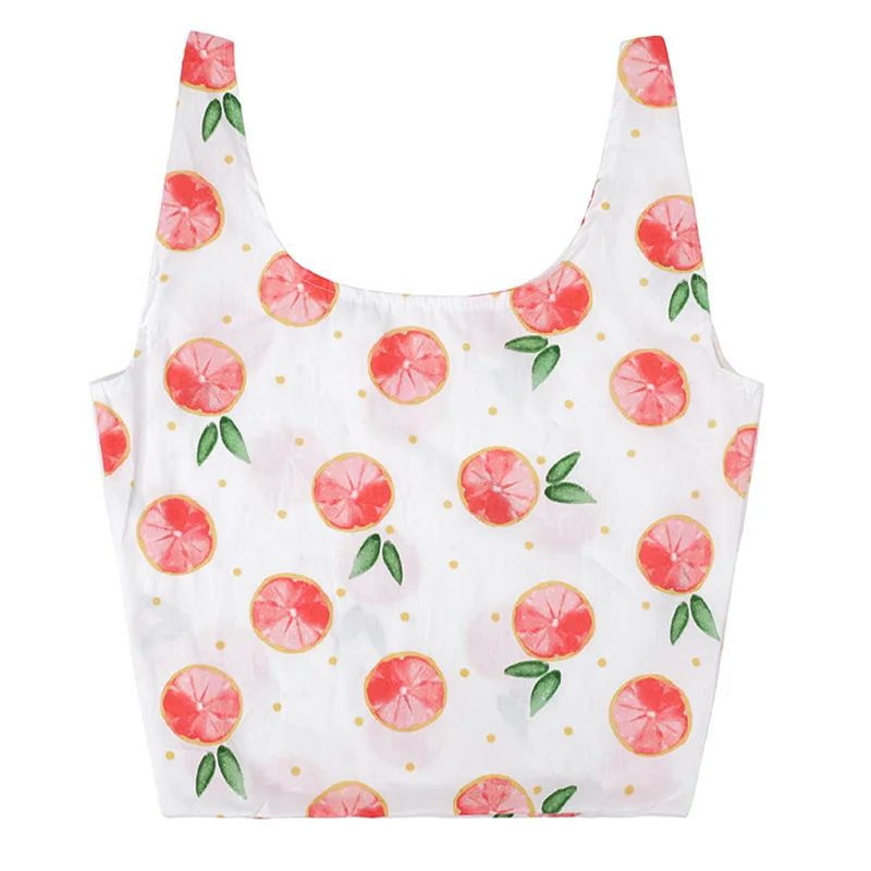 

Fashion Canvas Casual Eco Bag Tote Animal Kawaii Small Bear Shoulder Bag Women Handbag Fruits Printing Shopper Bags