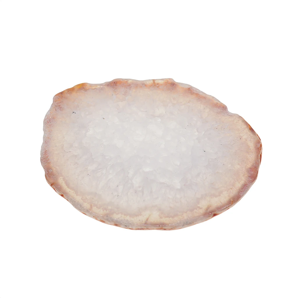 3Pcs Natural Agate Slices Irregular Round /Oval Crystal Quartz Stone Pendant Charms DIY Supply Home Decorations Group 6#