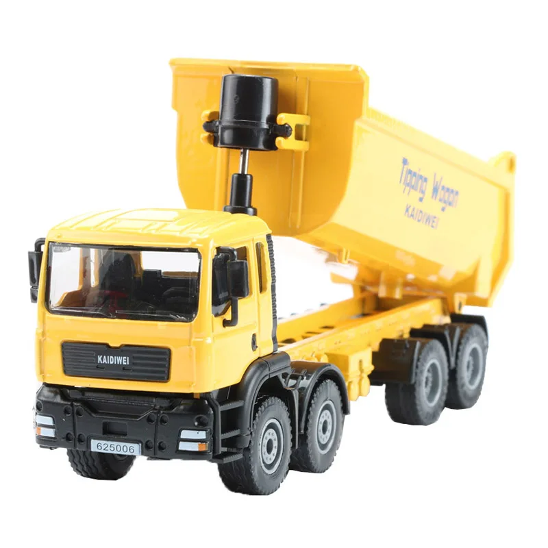 

KDW Tipping Wagon Truck Toys For Chidlren Alloy 17cm Eight Trucks Engineer Collectible Car Toy