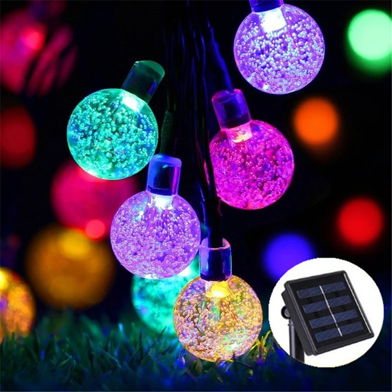 Waterproof Solar String Light Outdoor Multi-Color LED For Home Garden Decoration 