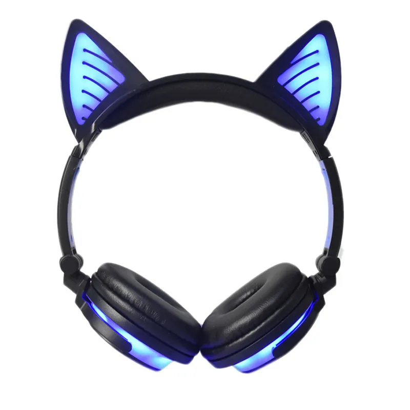 Детские Bluetooth наушники LIMSON мигающая Складная Беспроводная гарнитура с кошачьими