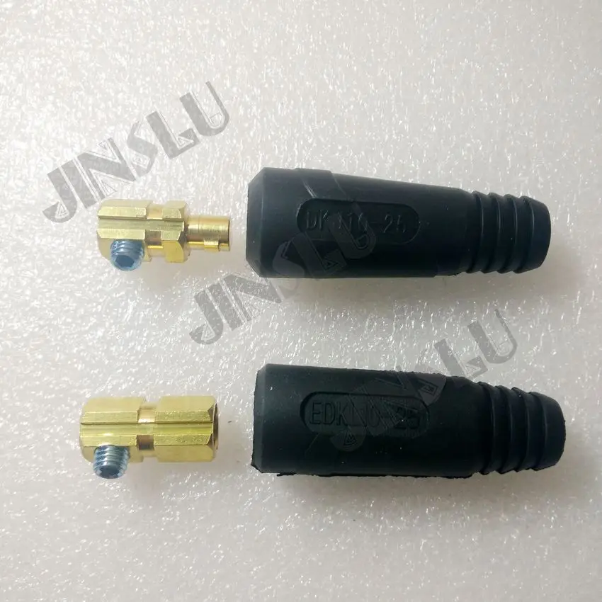 

4 pairs of Trafimet Style Cable joint 10-25 cable connector socket and plug for welding machines