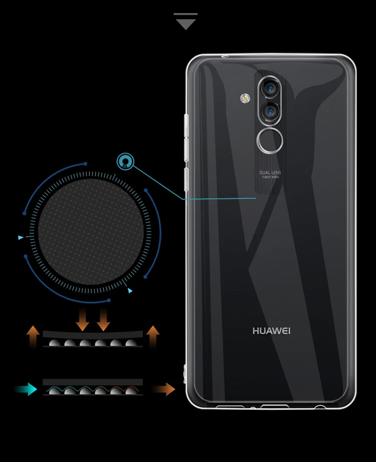 Чехол из ТПУ для Huawei P30 P20 Pro силиконовый защитный мягкий прозрачный чехол P Smart Plus Y6