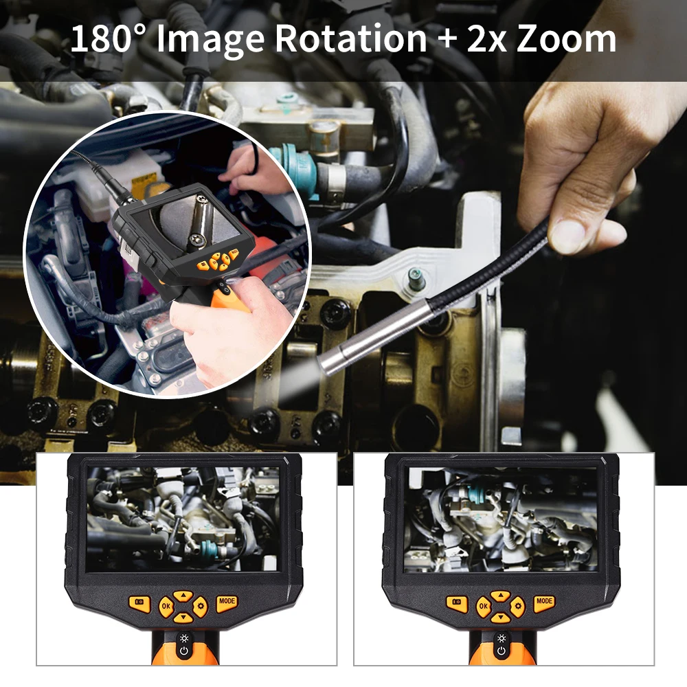 Eyoyo NTS300 5,5 мм 4," цветной ЖК-дисплей монитор эндоскоп для осмотра змеи бороскоп 3 м трубка камера вращение на 360 градусов