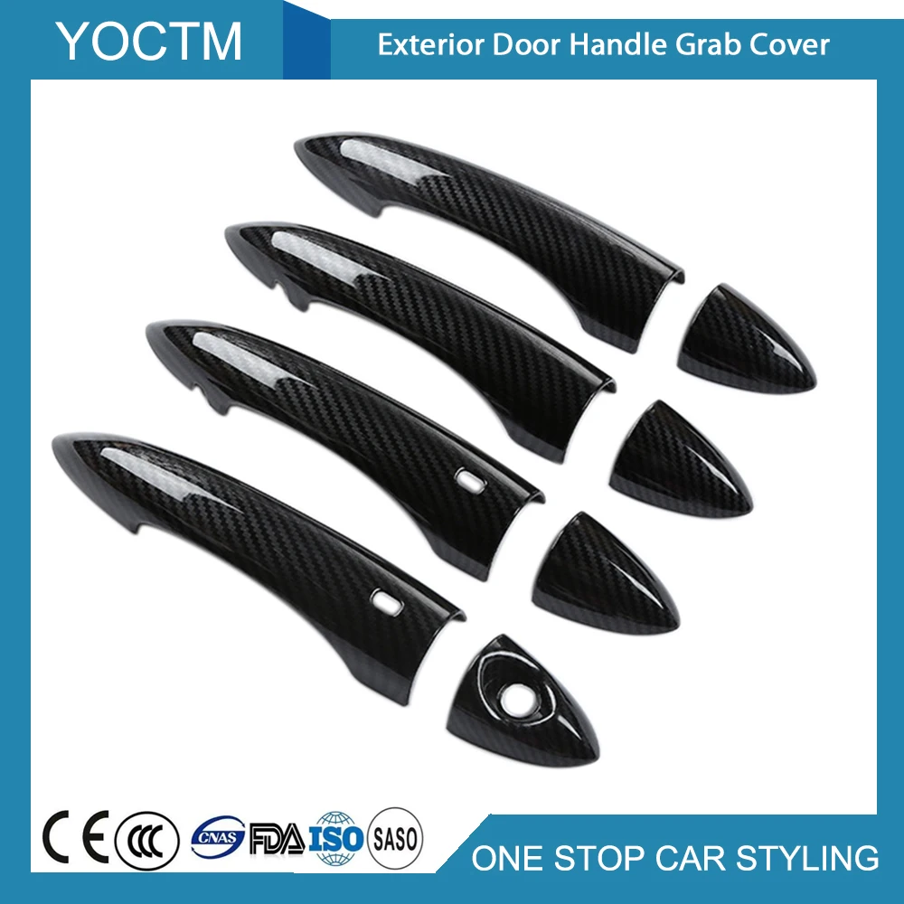 Carbon fiber Car External Accessories Car Side Door Exterior Handle Grab Cover Trim For Alfa Romeo Giulia 2017 2018 Car Stickers Carbon fiber Car External Accessories Car Side Door Exterior Handle Grab Cover Trim For Alfa Romeo Giulia 2017 2018 Car Stickers