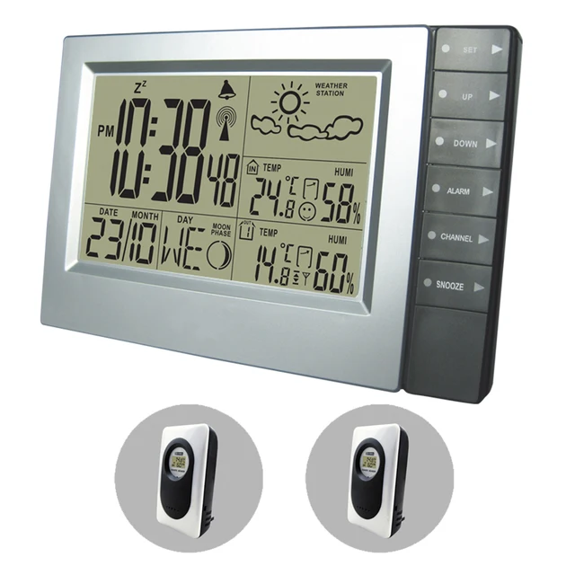 Hot Sell 2 Transmitters RCC Radio Controlled Digital Wireless Weather