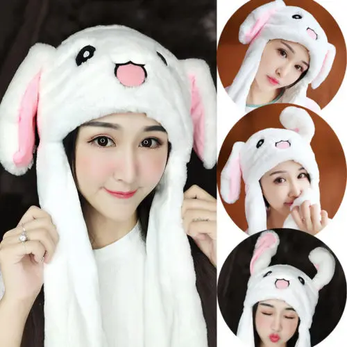 

2019 New Led Rabbit Hat Womens Girls Pretty Hat Rabbit Bunny Ears Will Move The Rabbit Hat Cute Gift