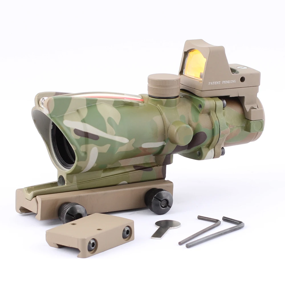 Спина оптика Охота Прицел ACOG 4x32 Red Fiber подсветкой RMR прицел для Открытый