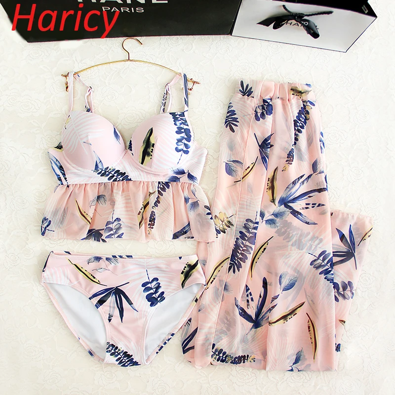 2017 Sex Pink Bikinis Women Swimwear Low Waist Swimsuit Sexy Bikini Set Retro Bathing Suits Swimwear Pants